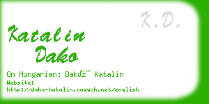 katalin dako business card